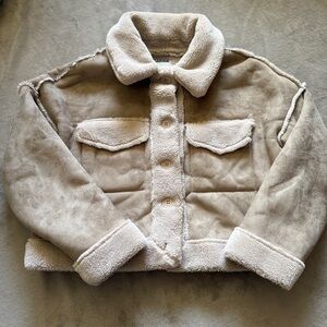 Garage Tan Sherpa Lined Jacket